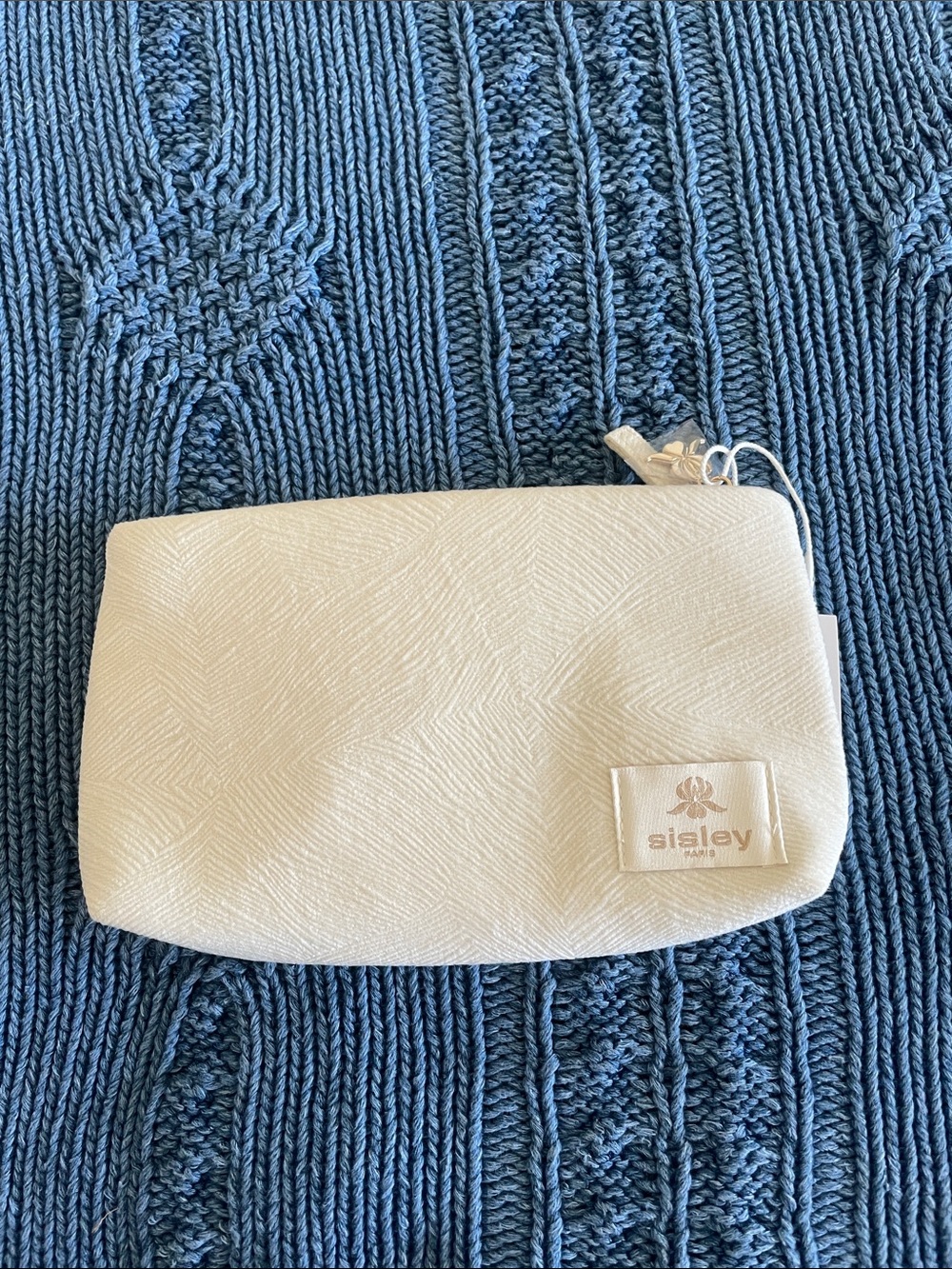 Sisley Ivory Textured Makeup Pouch
